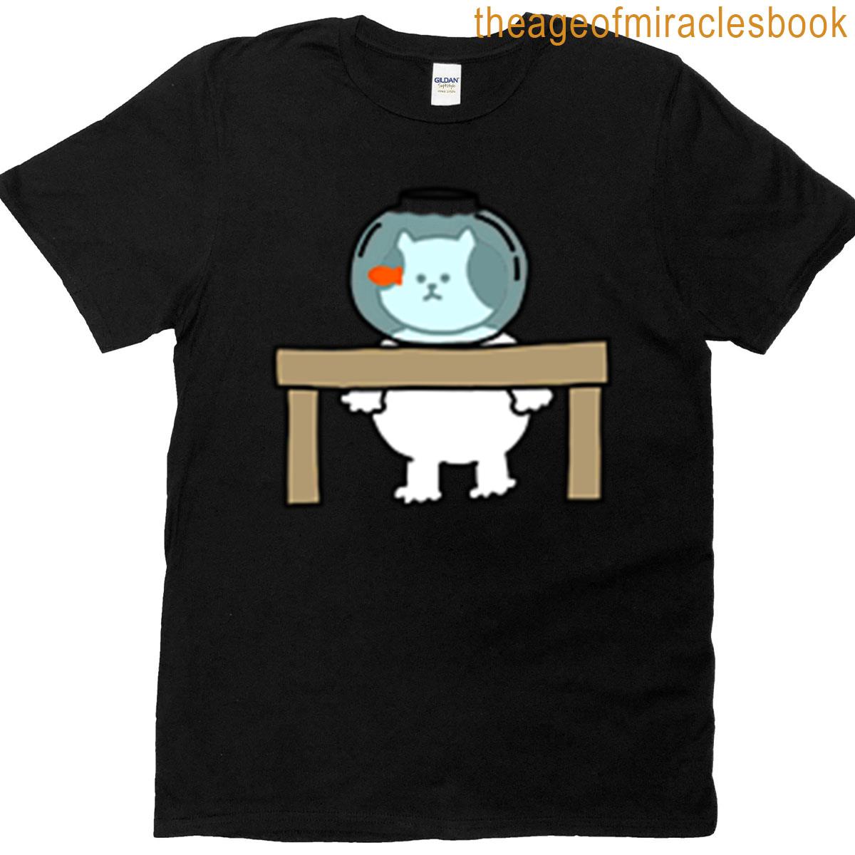 A Cat Looking At The Fish T-shirt