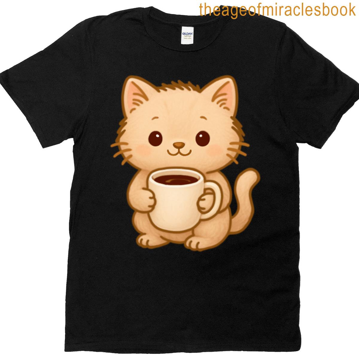 Cute Kitty With A Mug T-shirt