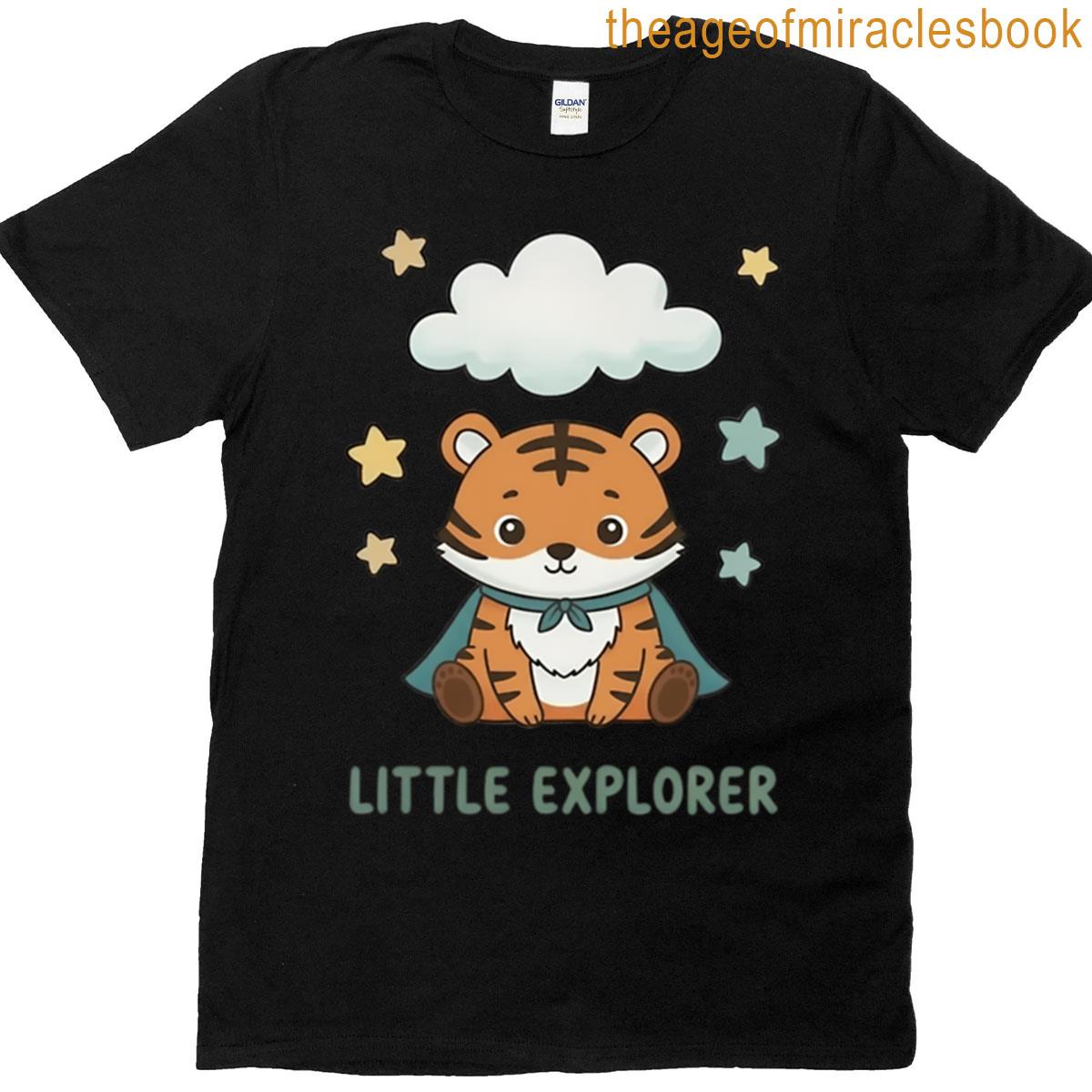 Cute Tiger Superhero Little Explorer Oversized T-shirt