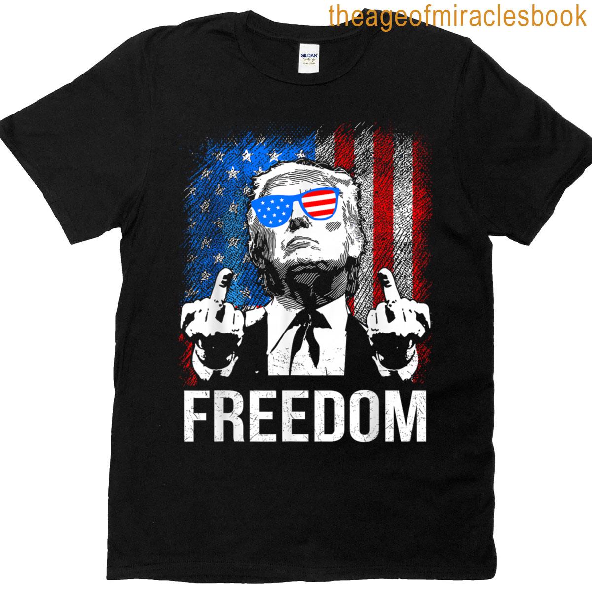 Freedom Bold Text Minimalist Statement Look T-shirt