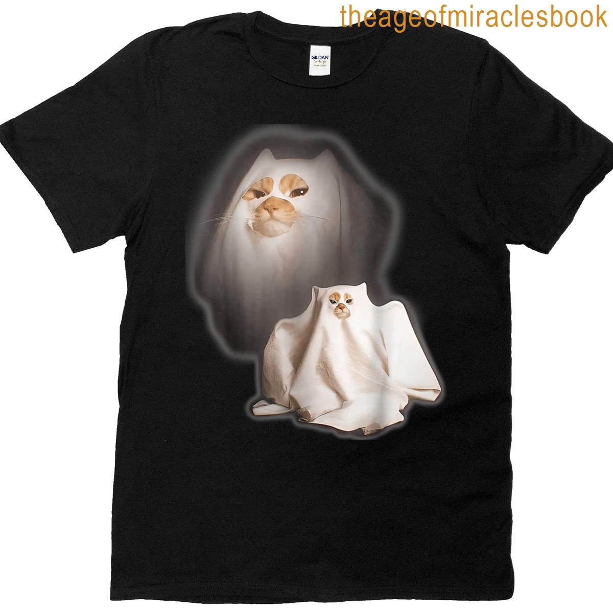 Ghost Cat Meme Halloween T-shirt