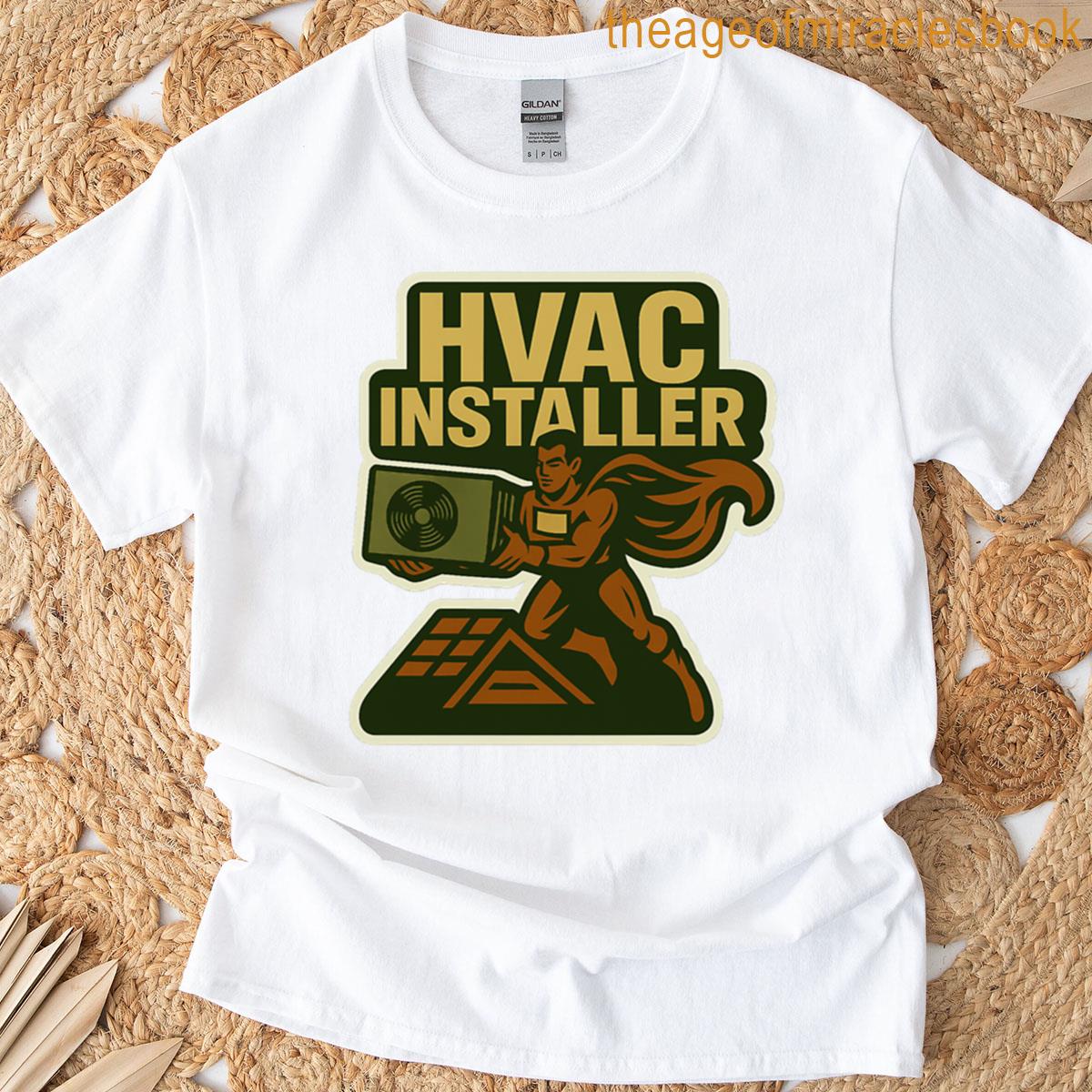 Hvac Installer Sticker Design T-shirt