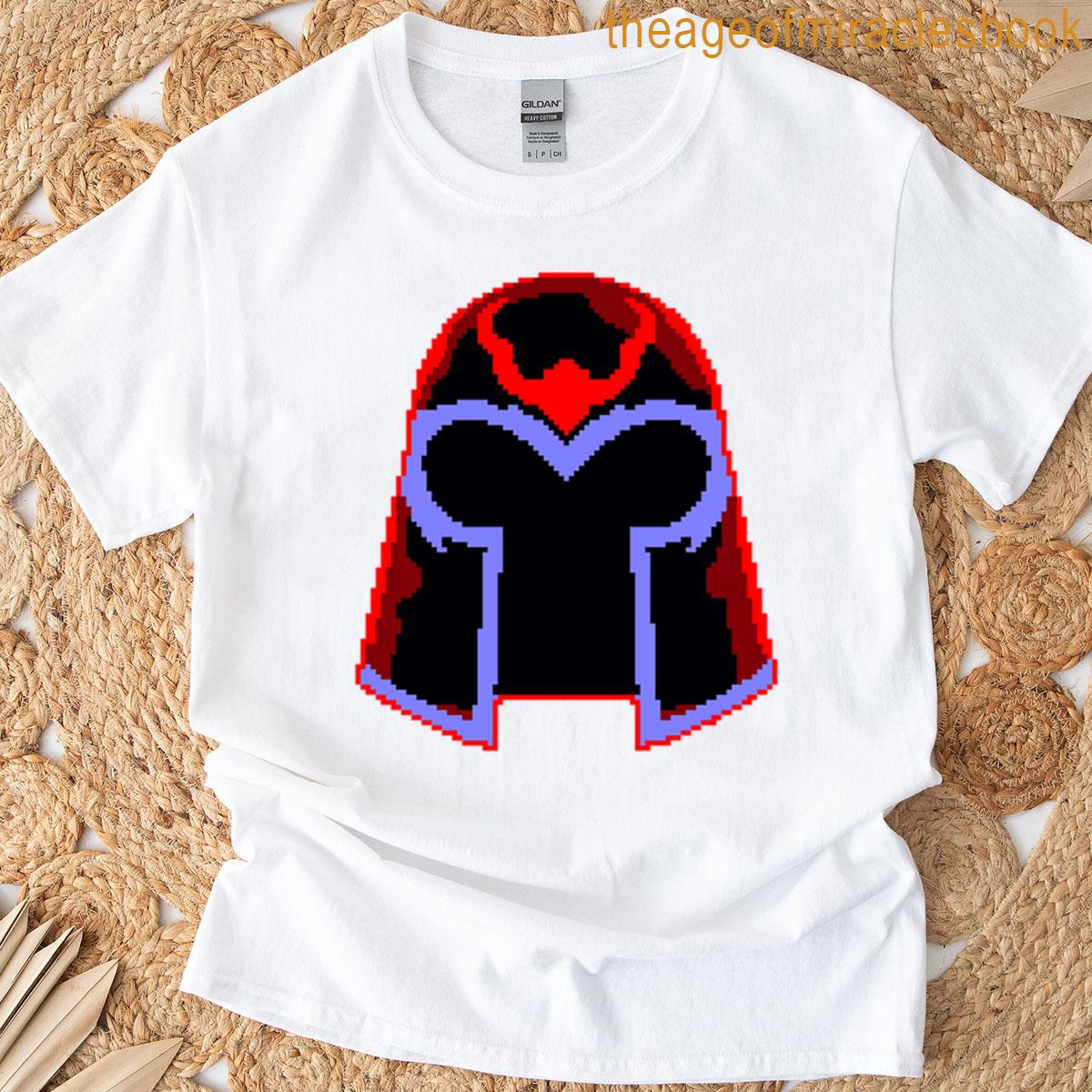 Magneto Retro Pixelated Helmet T-shirt
