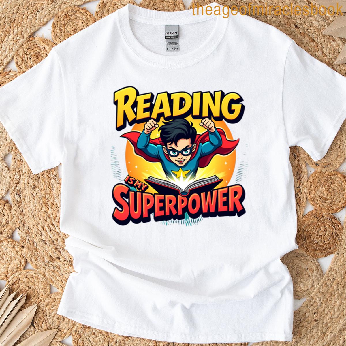 Reading Is My Superpower Fun Comic Book Lover Oversized T-shirt