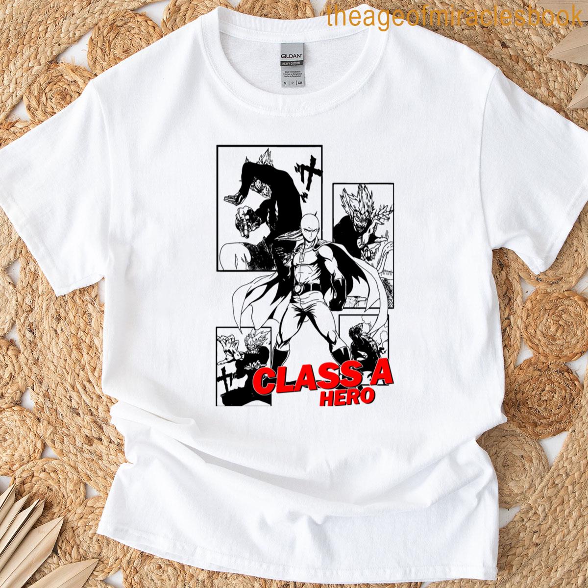 Red Typography Superhero Class A T-shirt
