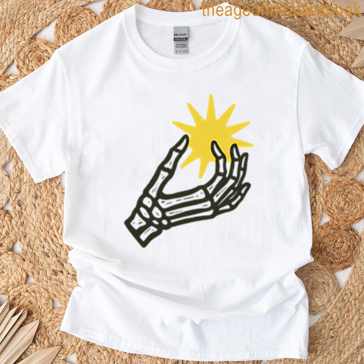 Skeleton Hand Holding A Tiny Sun Oversized T-shirt
