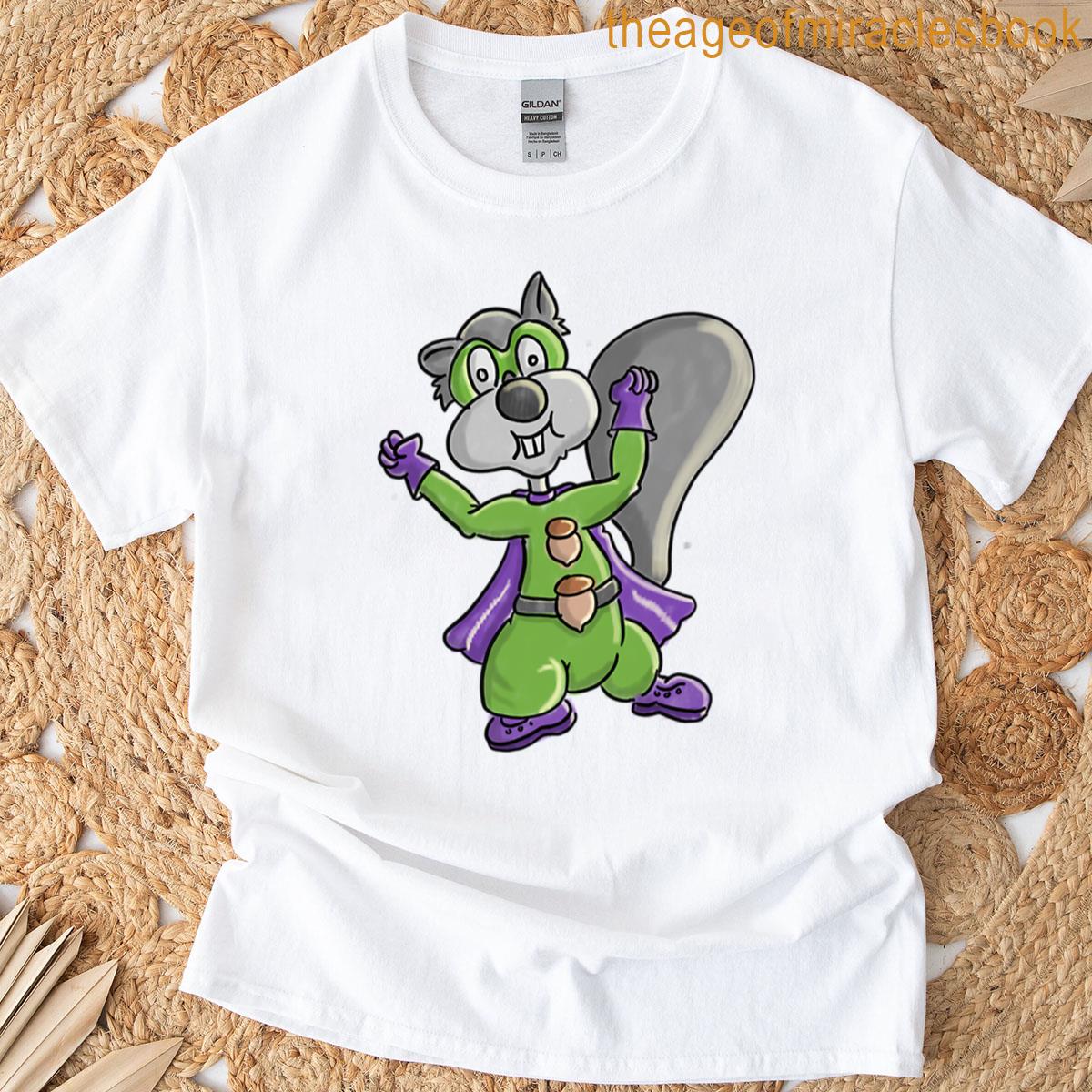 Squirrel Superhero The Flying Nut Oversized T-shirt