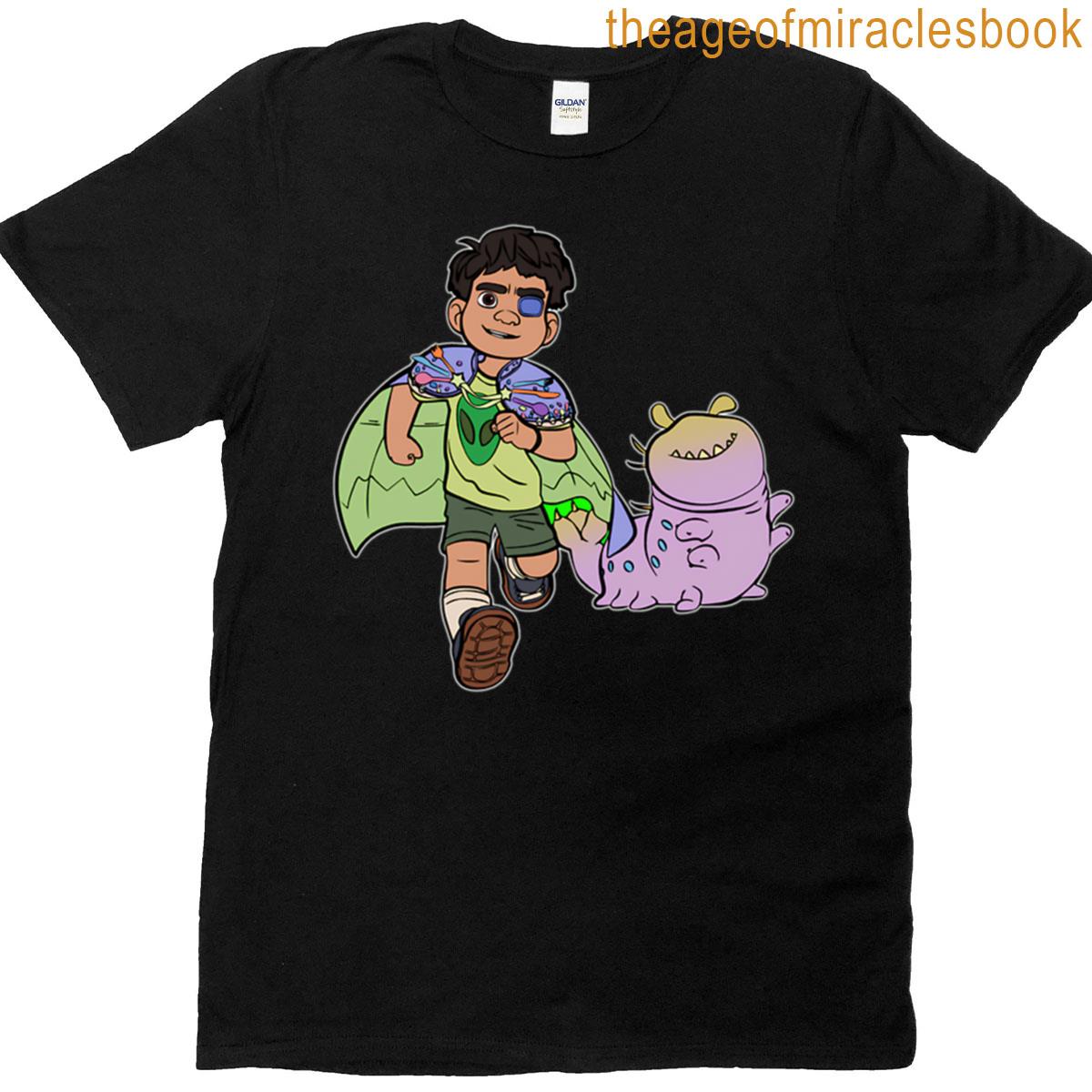 Superhero Kid With Monster Funny T-shirt