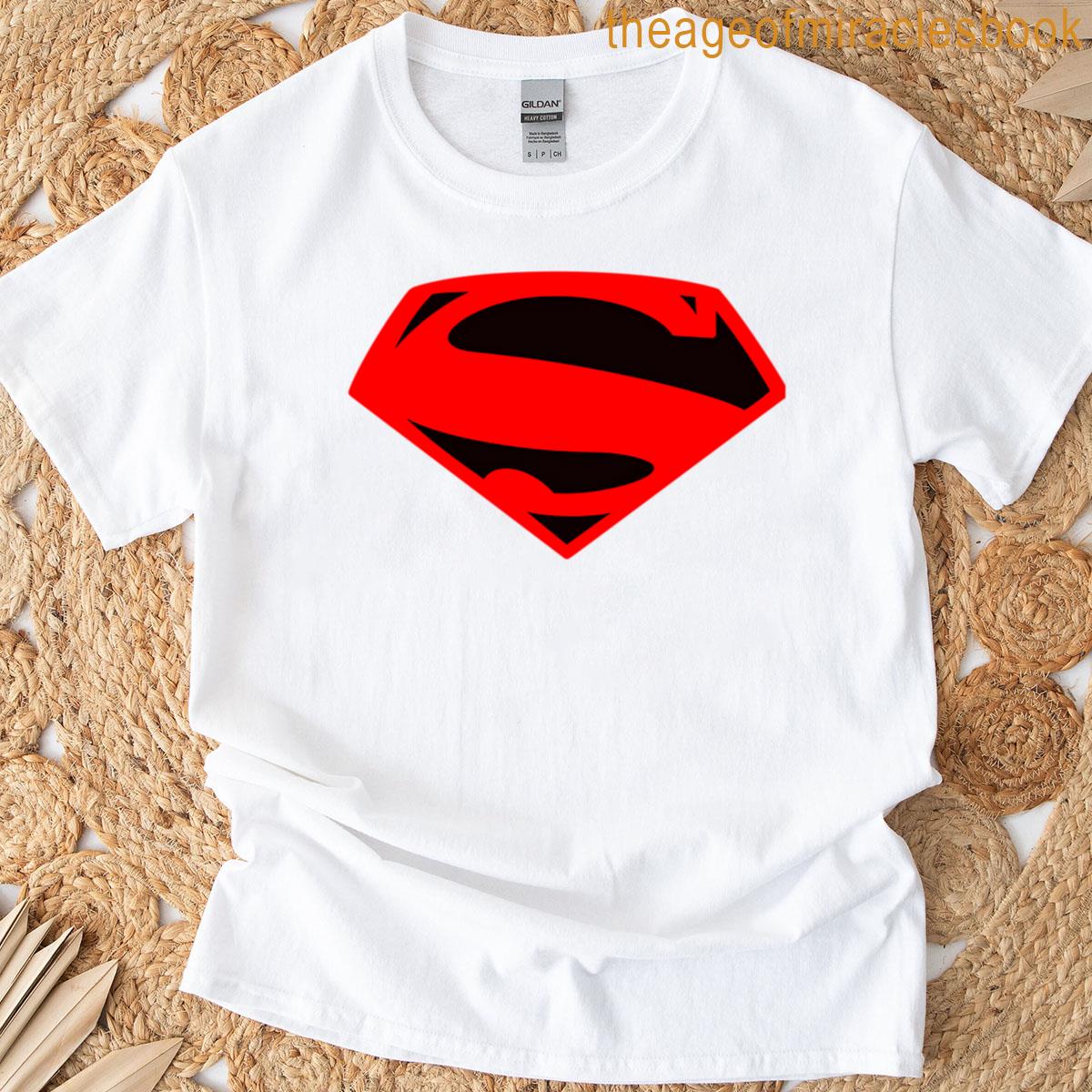 Superhero Large Retro Comic Book Logo Shield T-shirt
