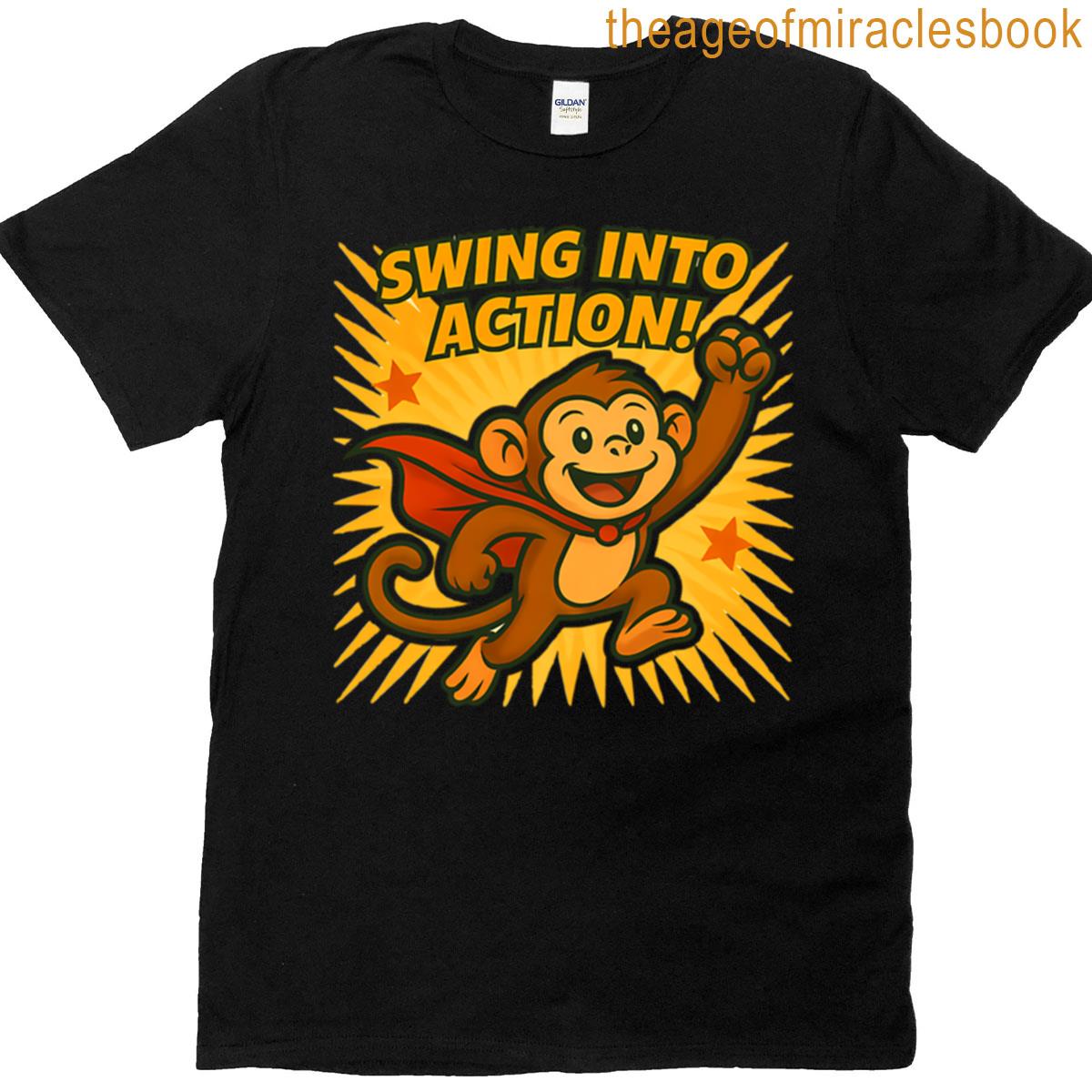 Superhero Monkey Swing Into Action T-shirt
