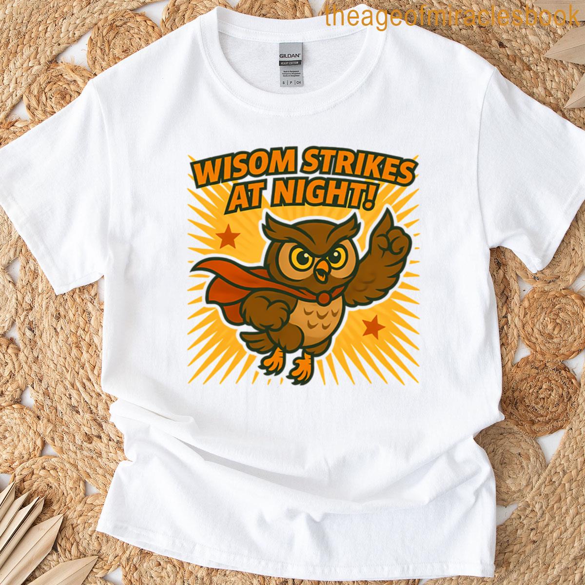 Wisdom Strikes At Night Heroic Owl Oversized T-shirt