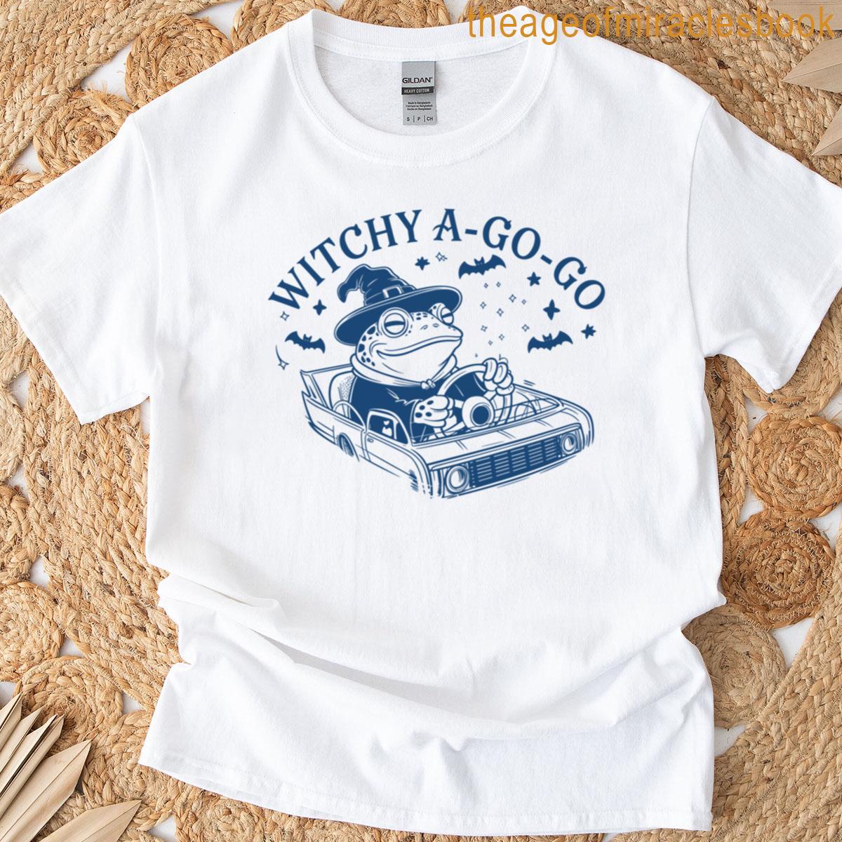 Witchy A-go-go Frog Witch Car T-shirt
