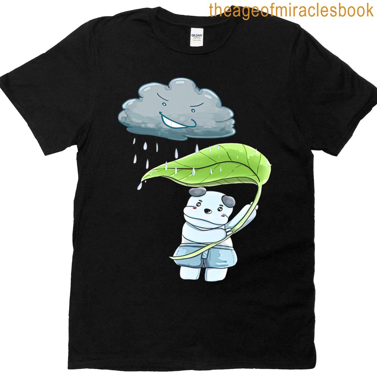 Bear With Leaf Umbrella T-shirt