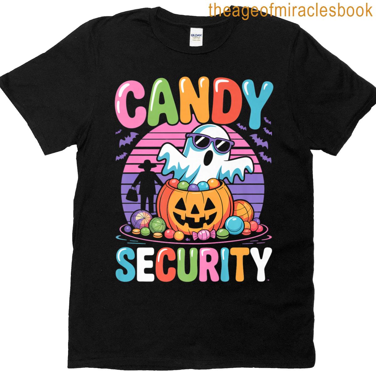 Candy Security Halloween Ghost Pumpkin Costume Design Premium T-shirt