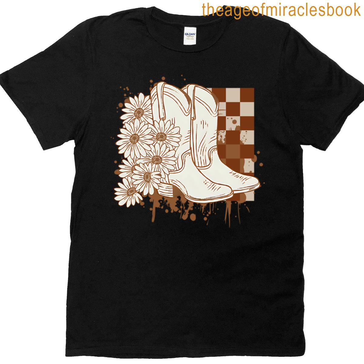 Cowboy Boots And Daisies T-shirt