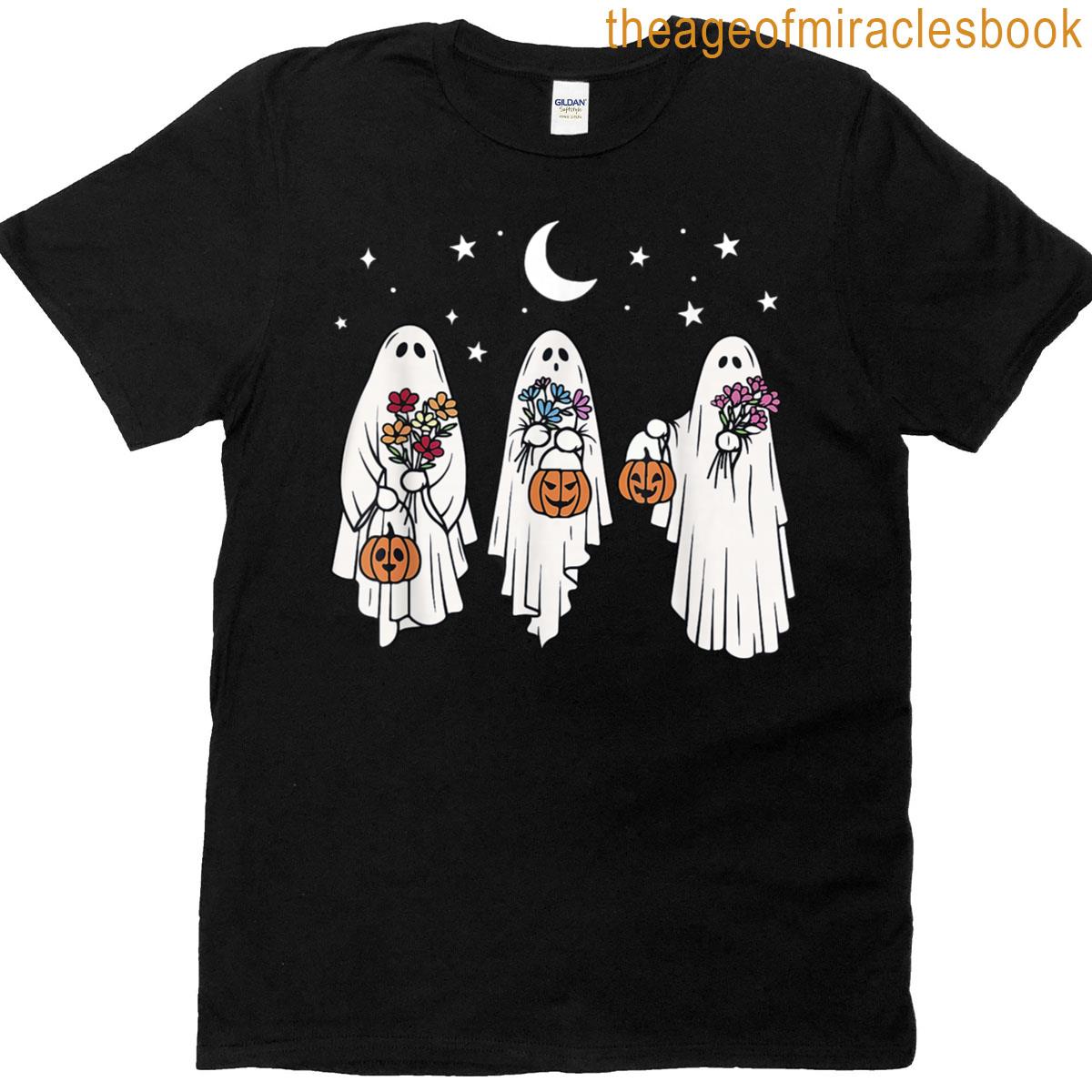 Floral Spooky Pumpkin T-shirt
