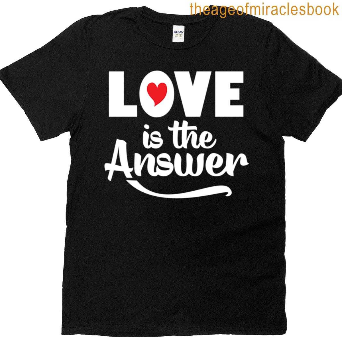 Love Is The Answer – Red Background T-shirt