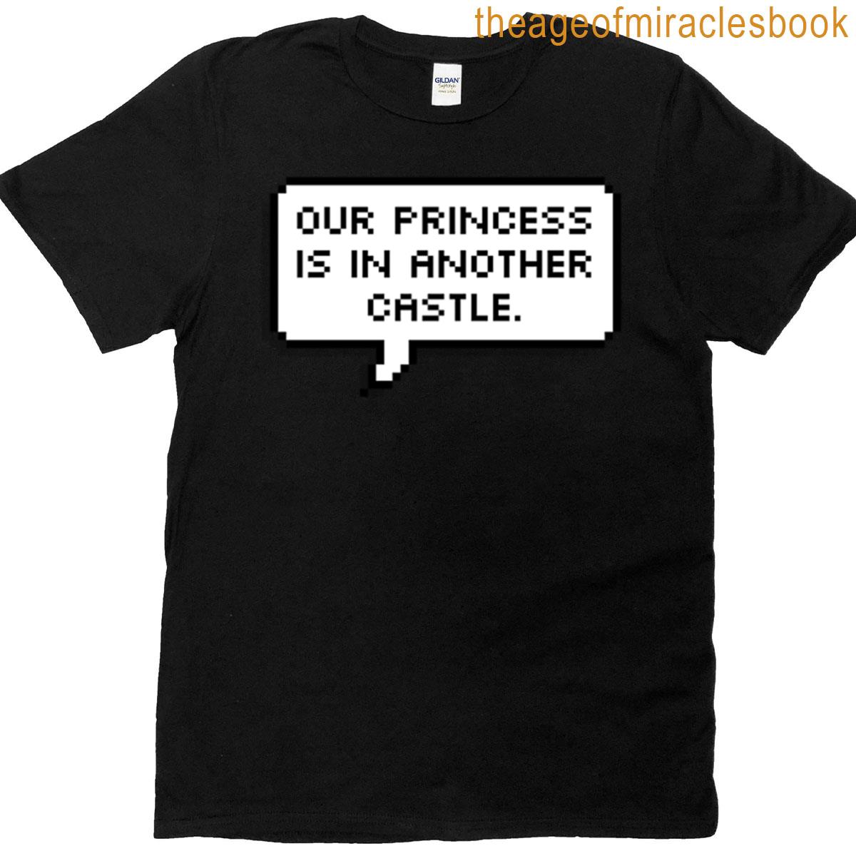 Our Princess Is In Another Castle Pixel Speech Bubble Oversized T-shirt