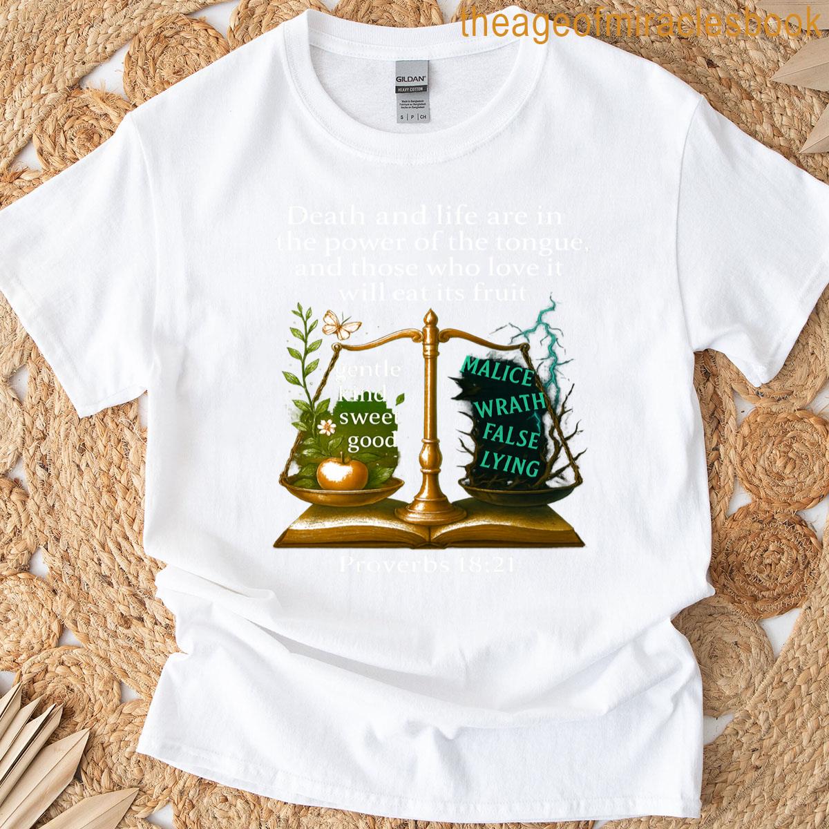 Proverbs 1821 Bible Verse T-shirt