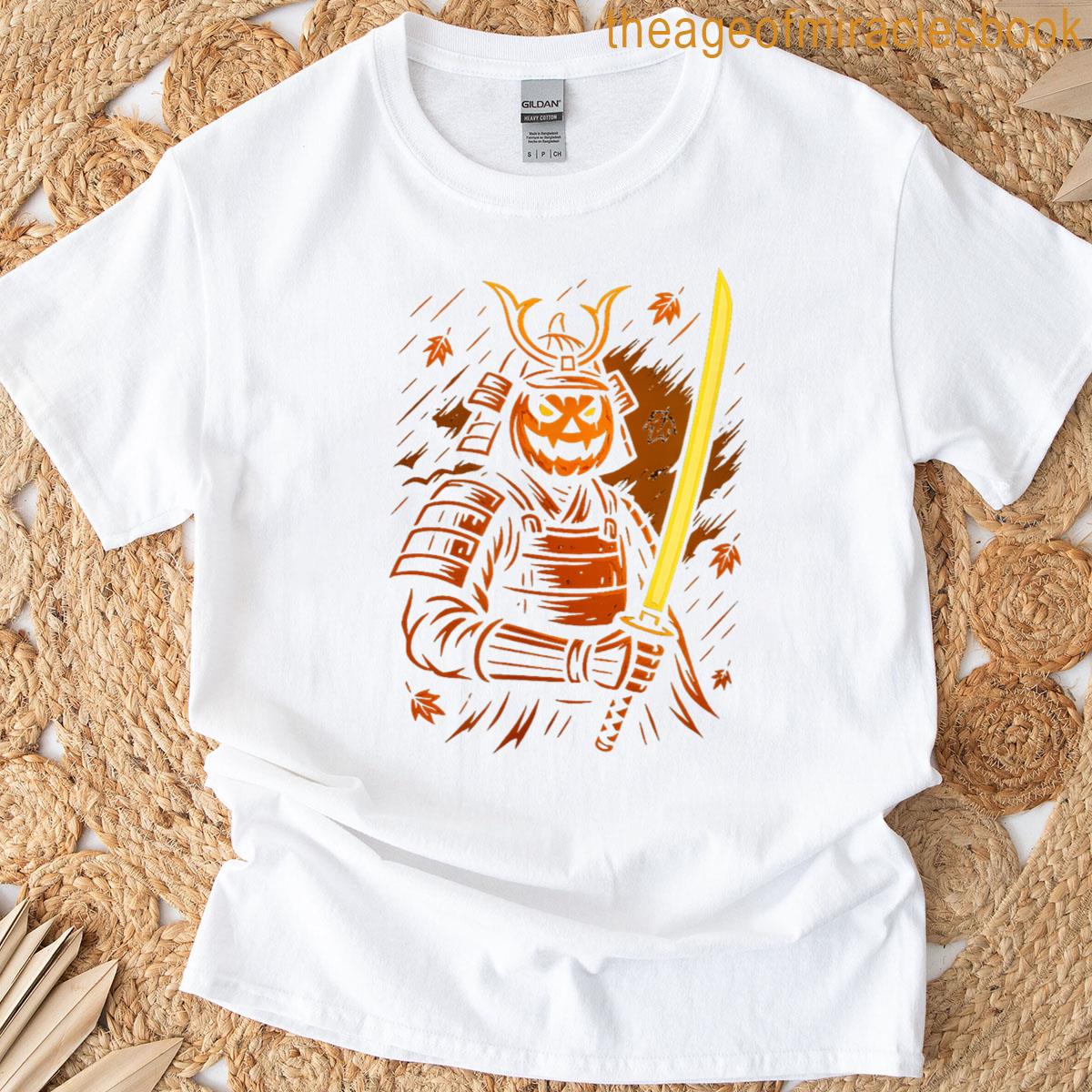Pumpkin Samurai Halloween T-shirt