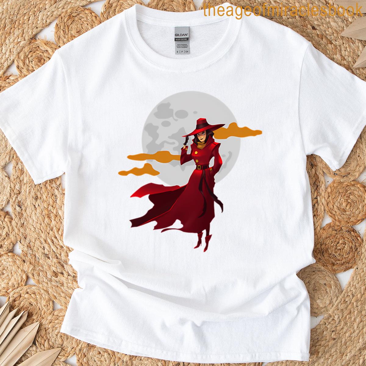 Red Trench Coat Hat Detective T-shirt