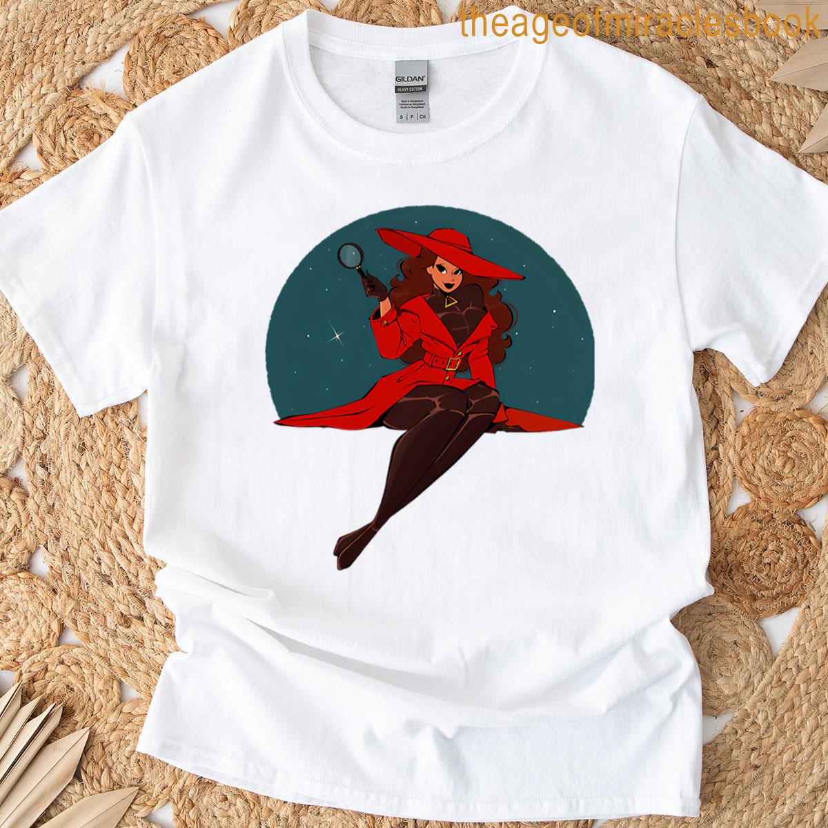 Red Trench Hat Coat Detective T-shirt