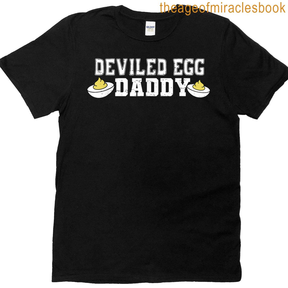 Retro Deviled Egg Daddy Funny Thanksgiving Fathers Day T-shirt