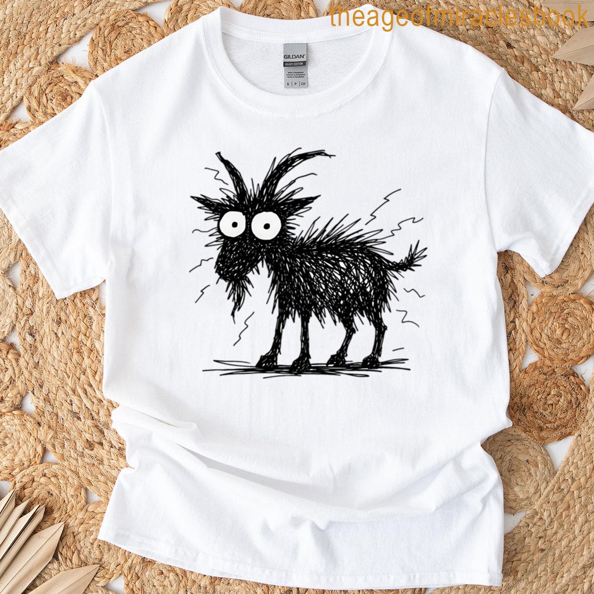 Scribble Goat Shocked Scribble Art T-shirt