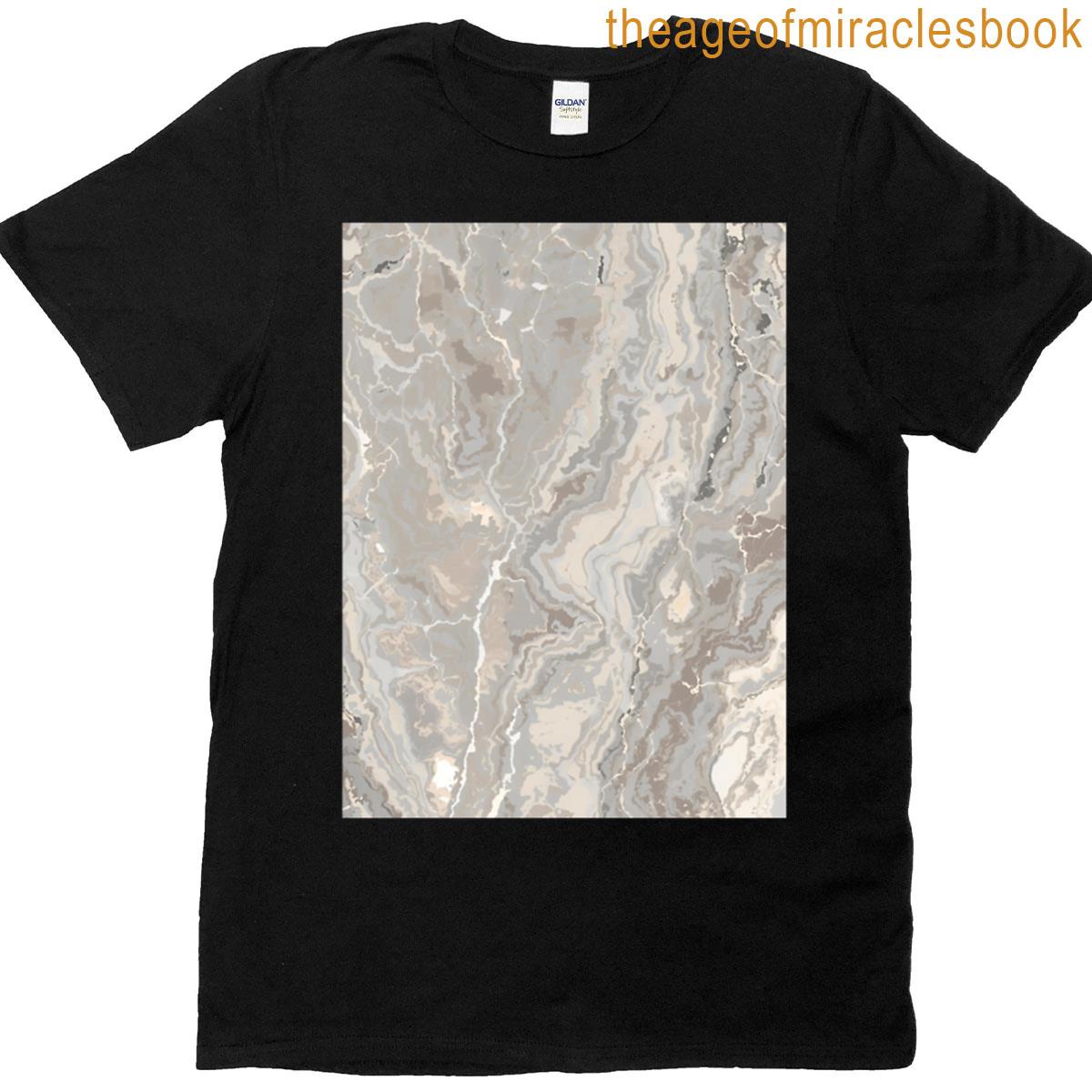 Beige Marble Texture With Gray T-shirt