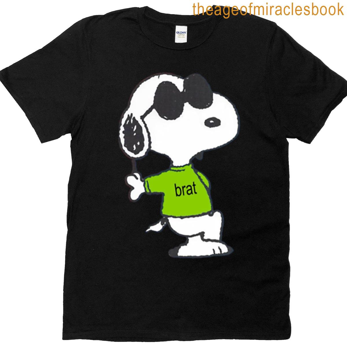 Brat Snoopy Sticker T-shirt