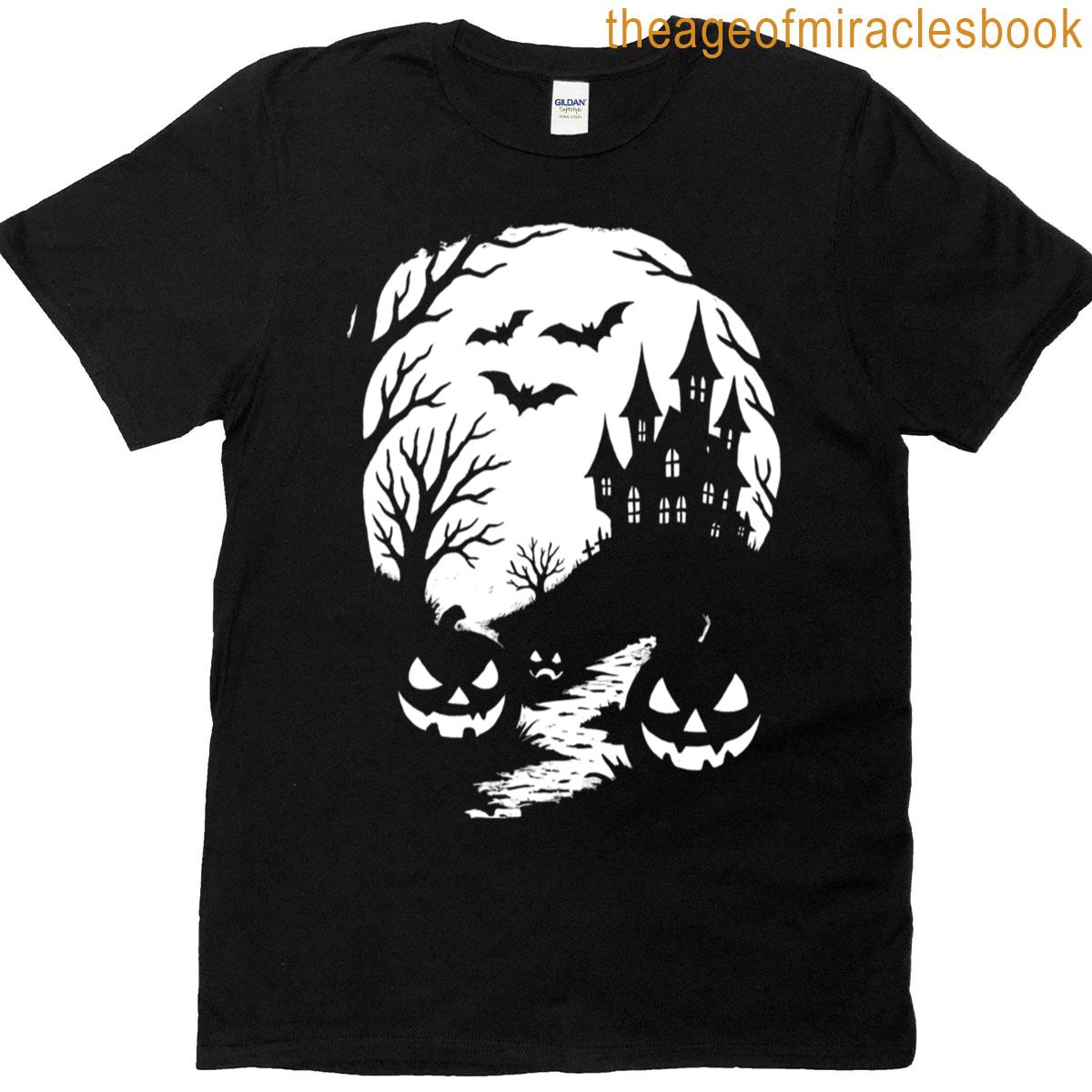 Haunted Night With Jack-o-lanterns T-shirt