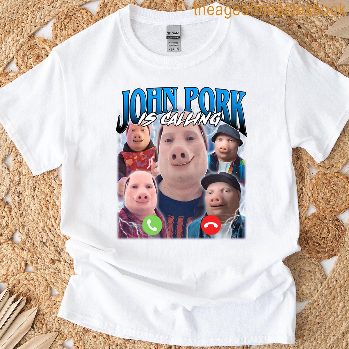 John Pork Vintage Retro Design T-shirt