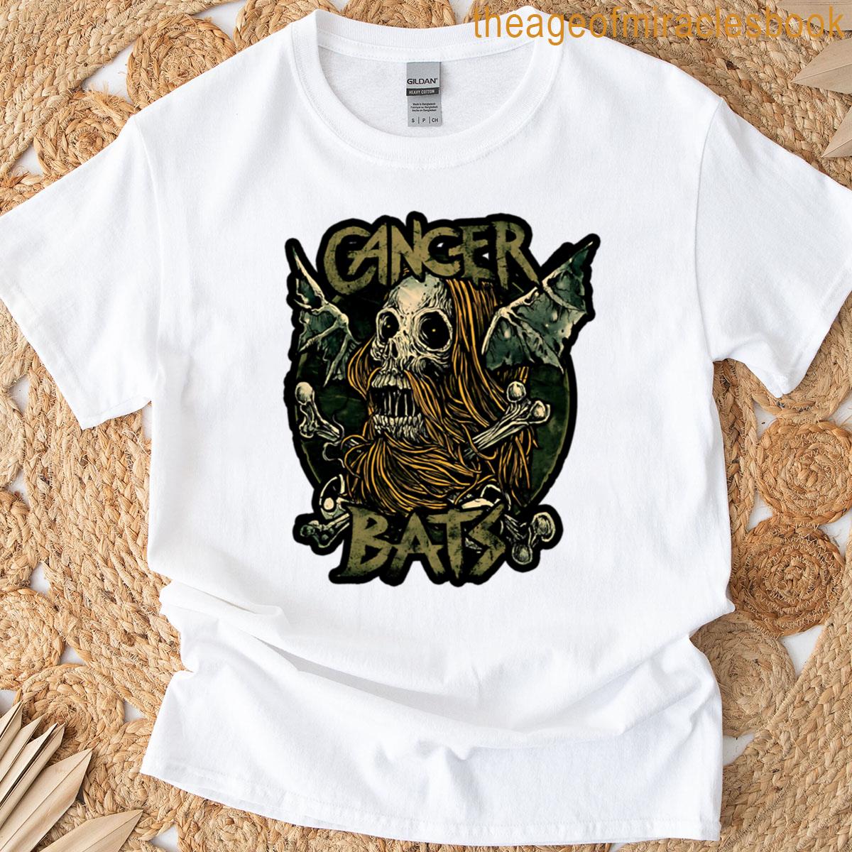 Skull And Bat Horror Illustration T-shirt