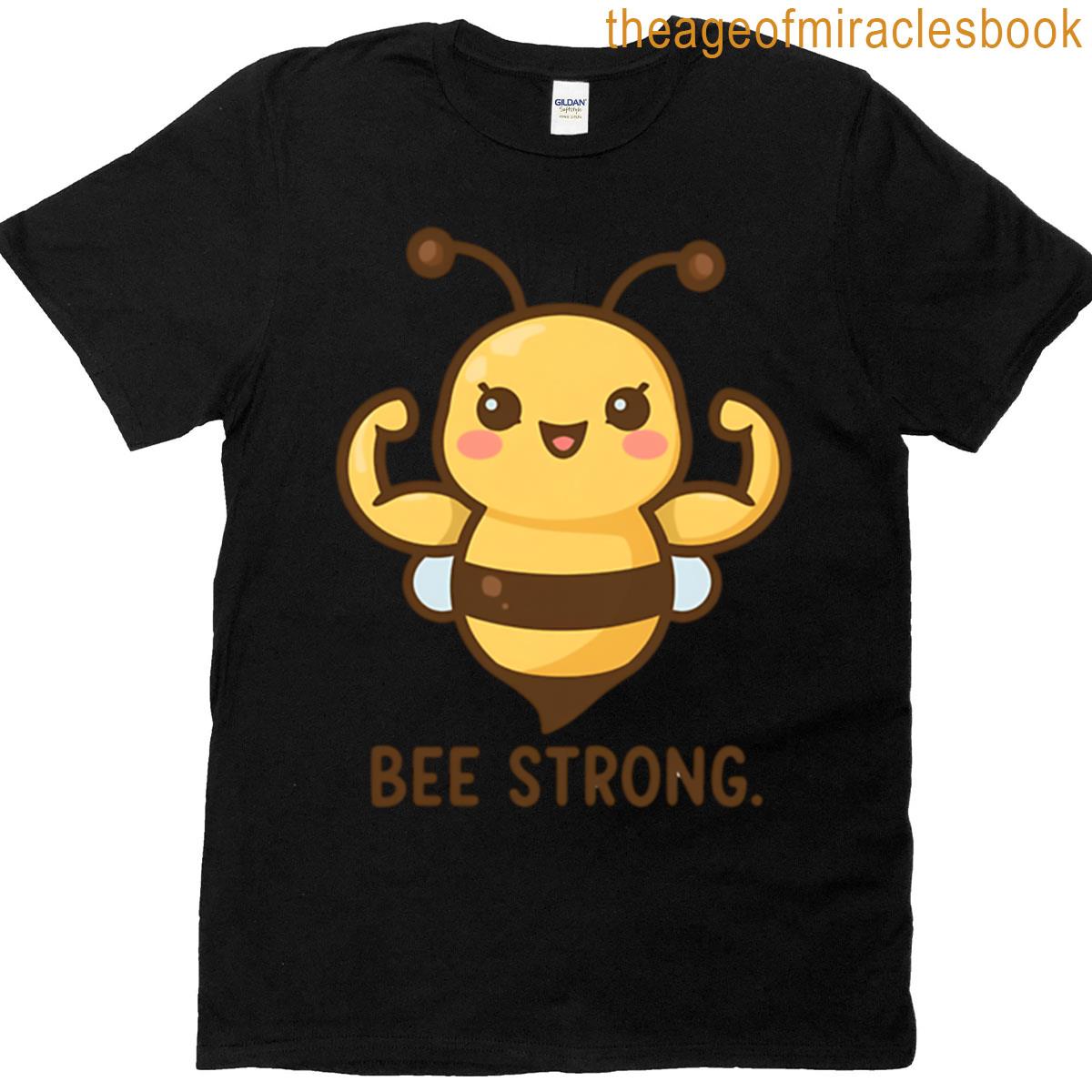 Bee Strong Flex Cute Bee Cartoon Design Oversized T-shirt