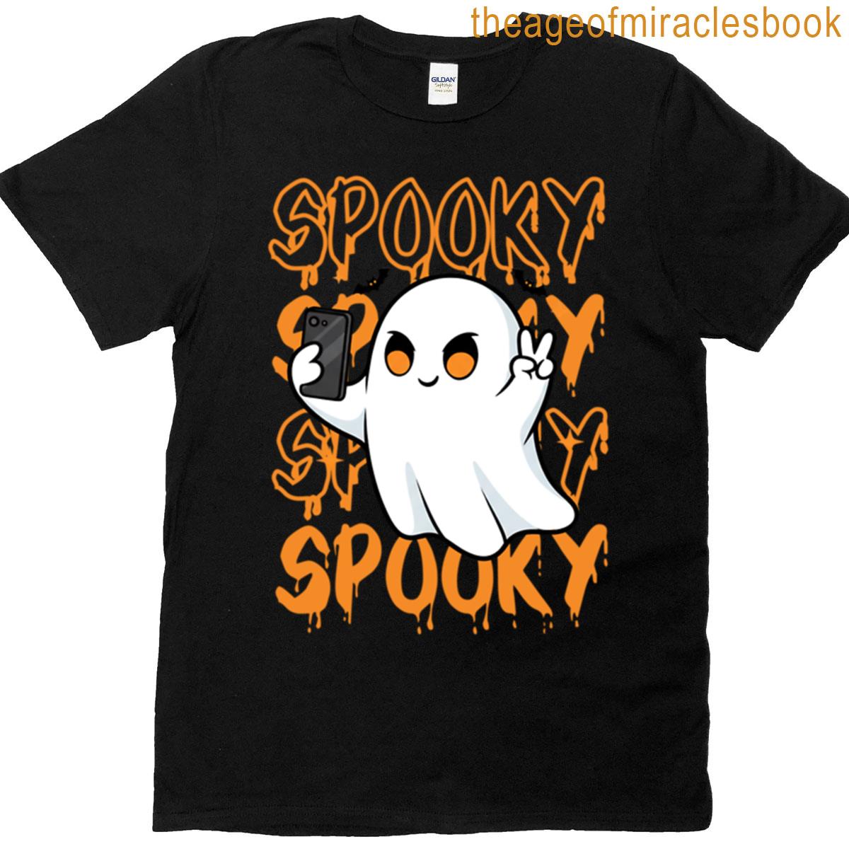 Caught In 4boo Spooky Halloween Ghost Selfie T-shirt