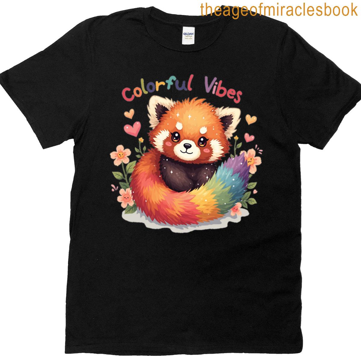 Colorful Red Panda Oversized T-shirt