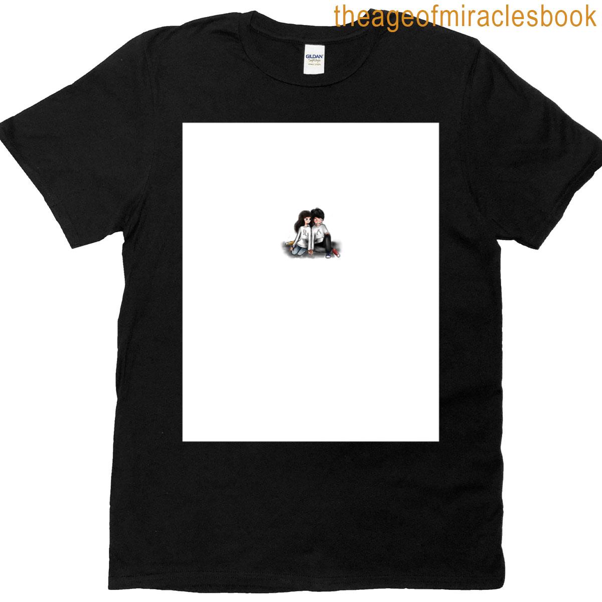 Cute Couple Cartoon Graphic T-shirt Cute Couple Cartoon Graphic T-shirt