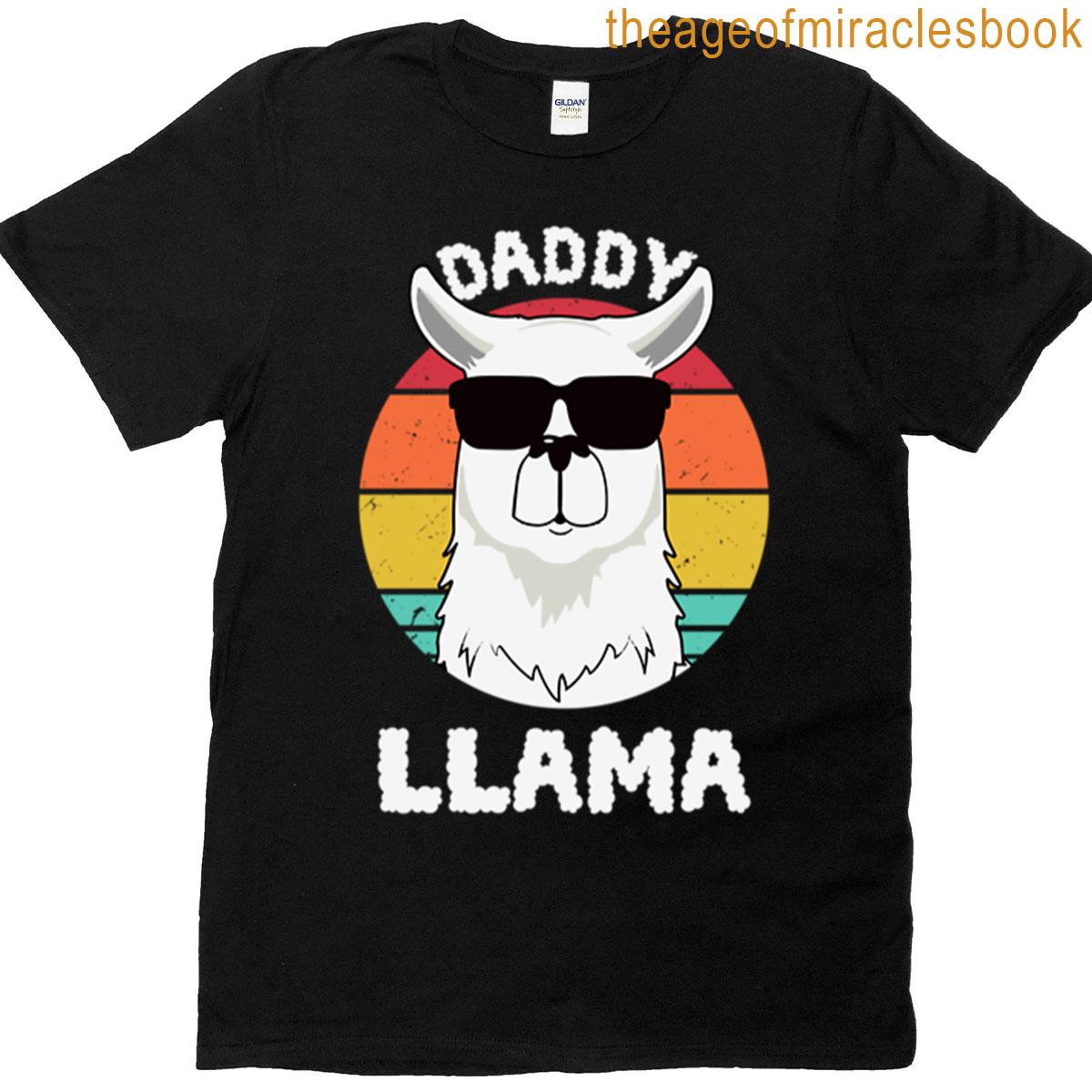 Daddy Llama Funny Cute Llama Lovers T-shirt