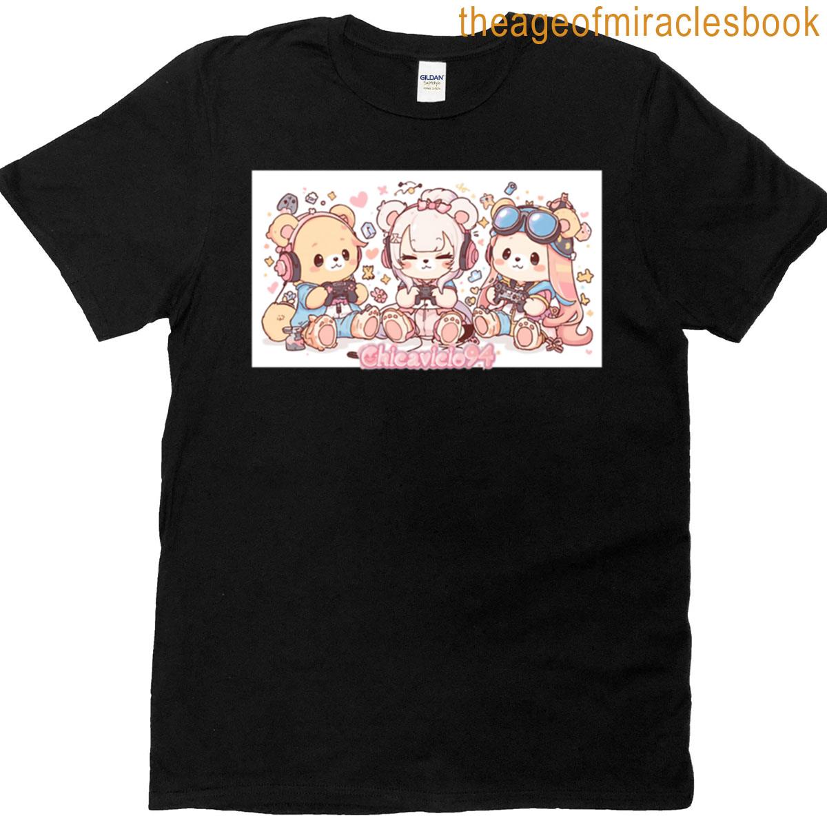 Kawaii Gamer Bears T-shirt
