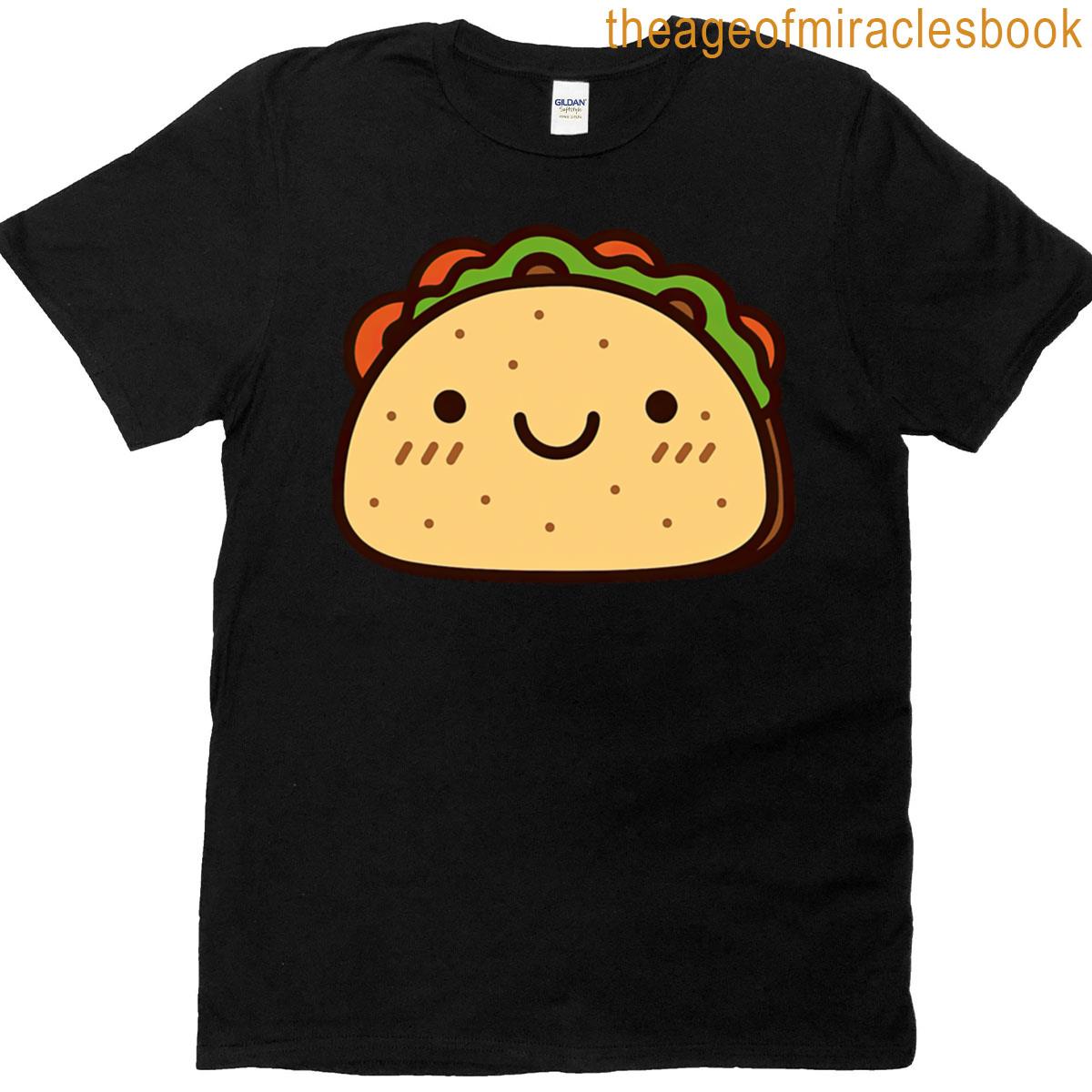 Kawaii Taco With Happy Face And Cheeks T-shirt