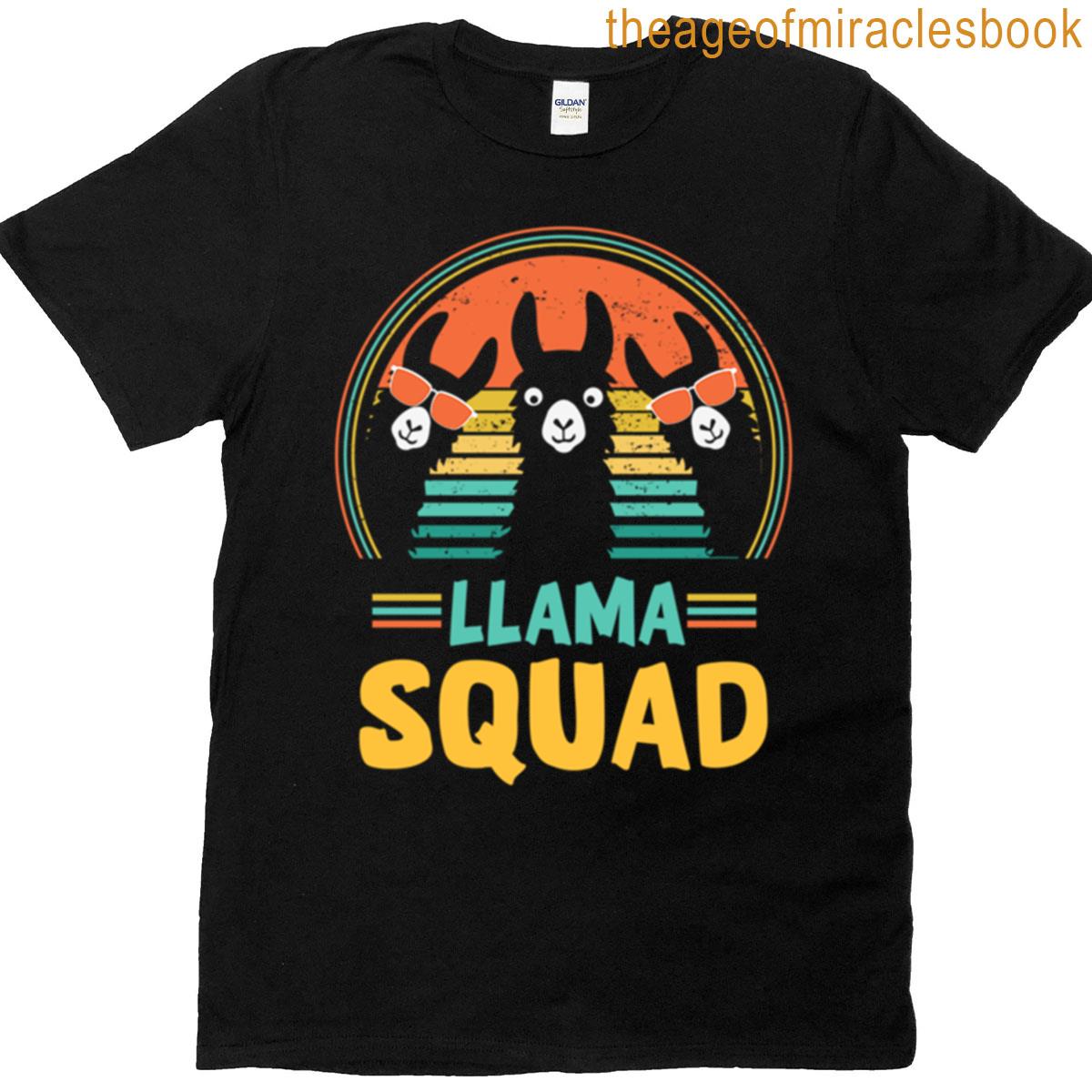 Llama Squad Funny Cute Llama Lovers Oversized T-shirt