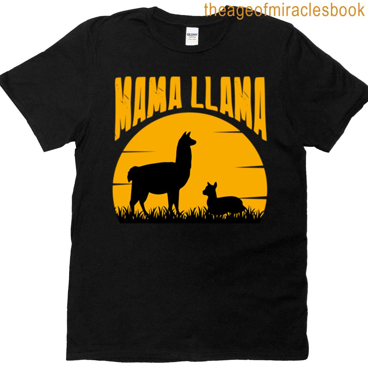 Mama Llama Funny Cute Llama Lovers T-shirt