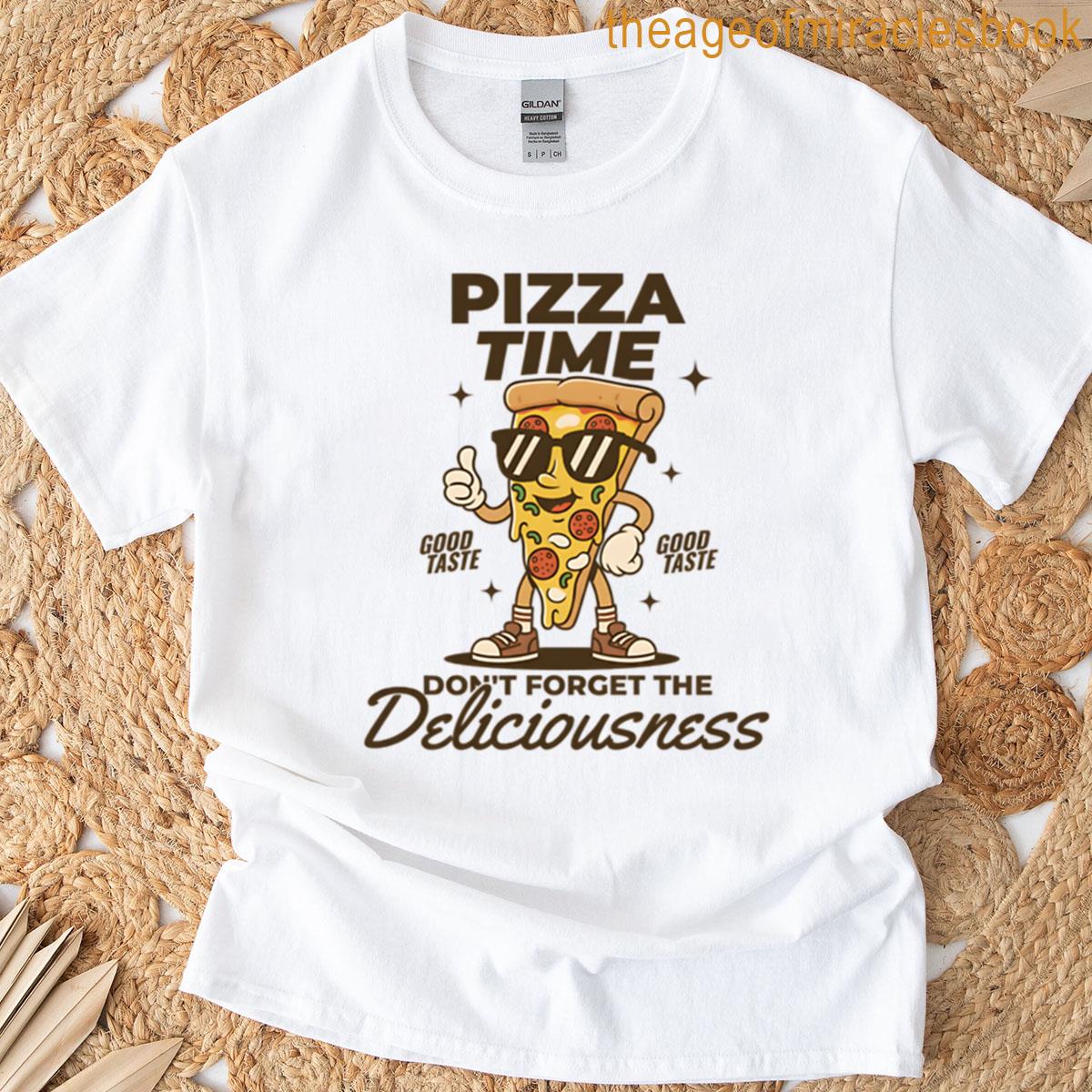 Pizza Time Retro Pizza Slice Cartoon T-shirt