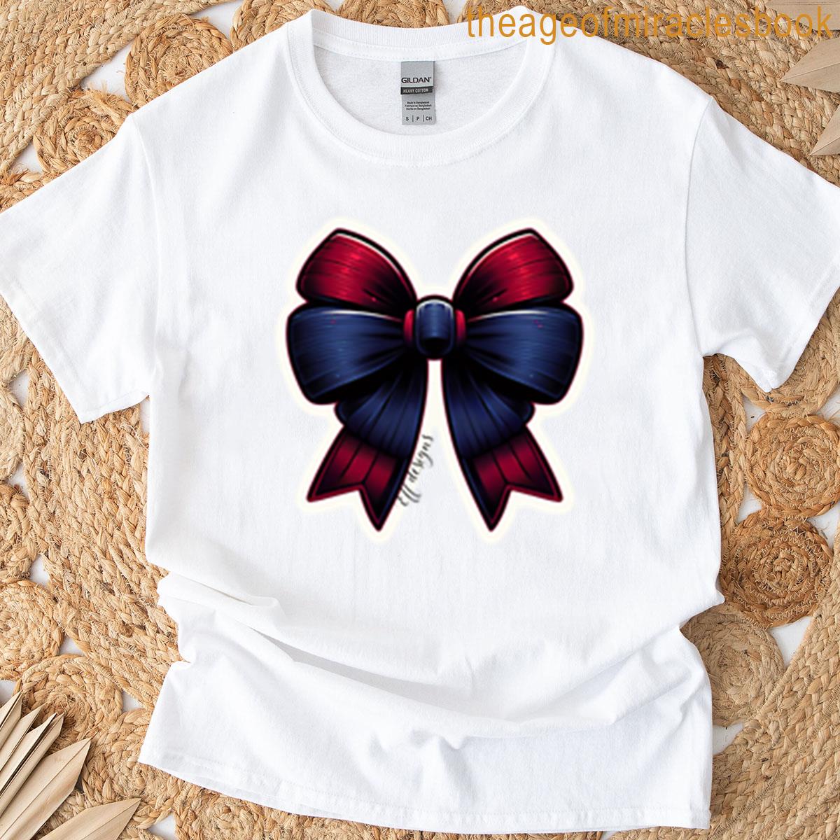 Red And Navy Bow T-shirt