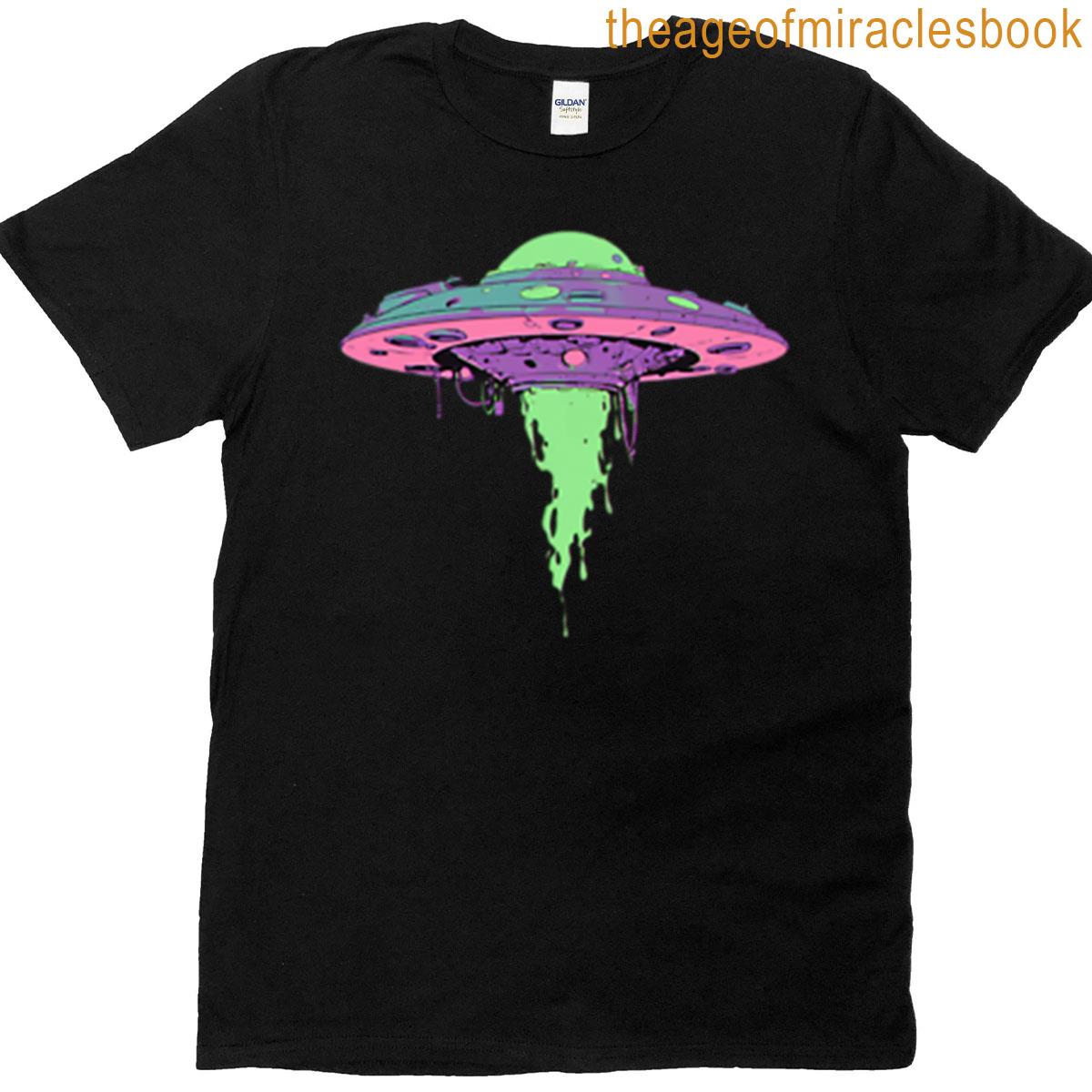 Toxic Ufo Dripping Green Goo T-shirt