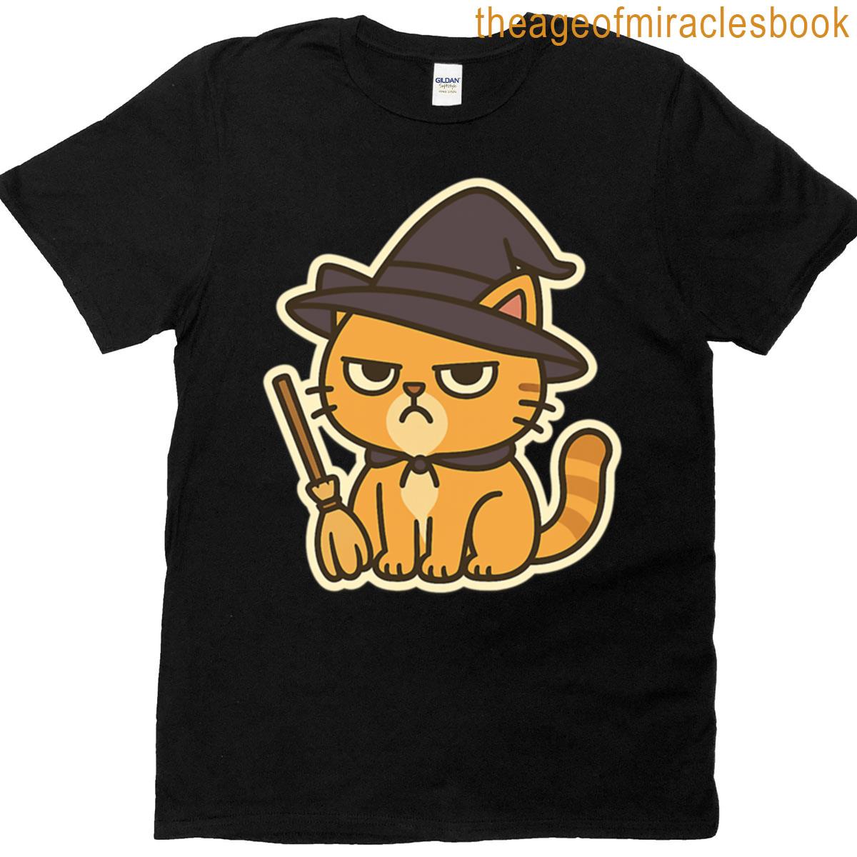 Witch Tuff Grumpy Cat In Halloween Witch Costume T-shirt