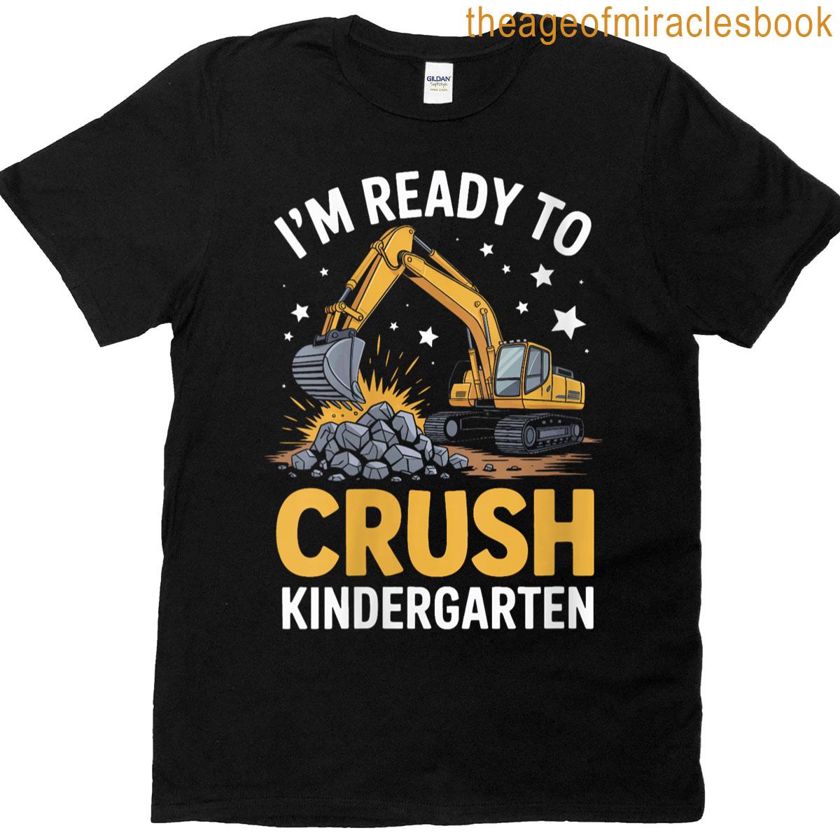 Womens Construction Theme Im Ready To Crush Kindergarten T-shirt