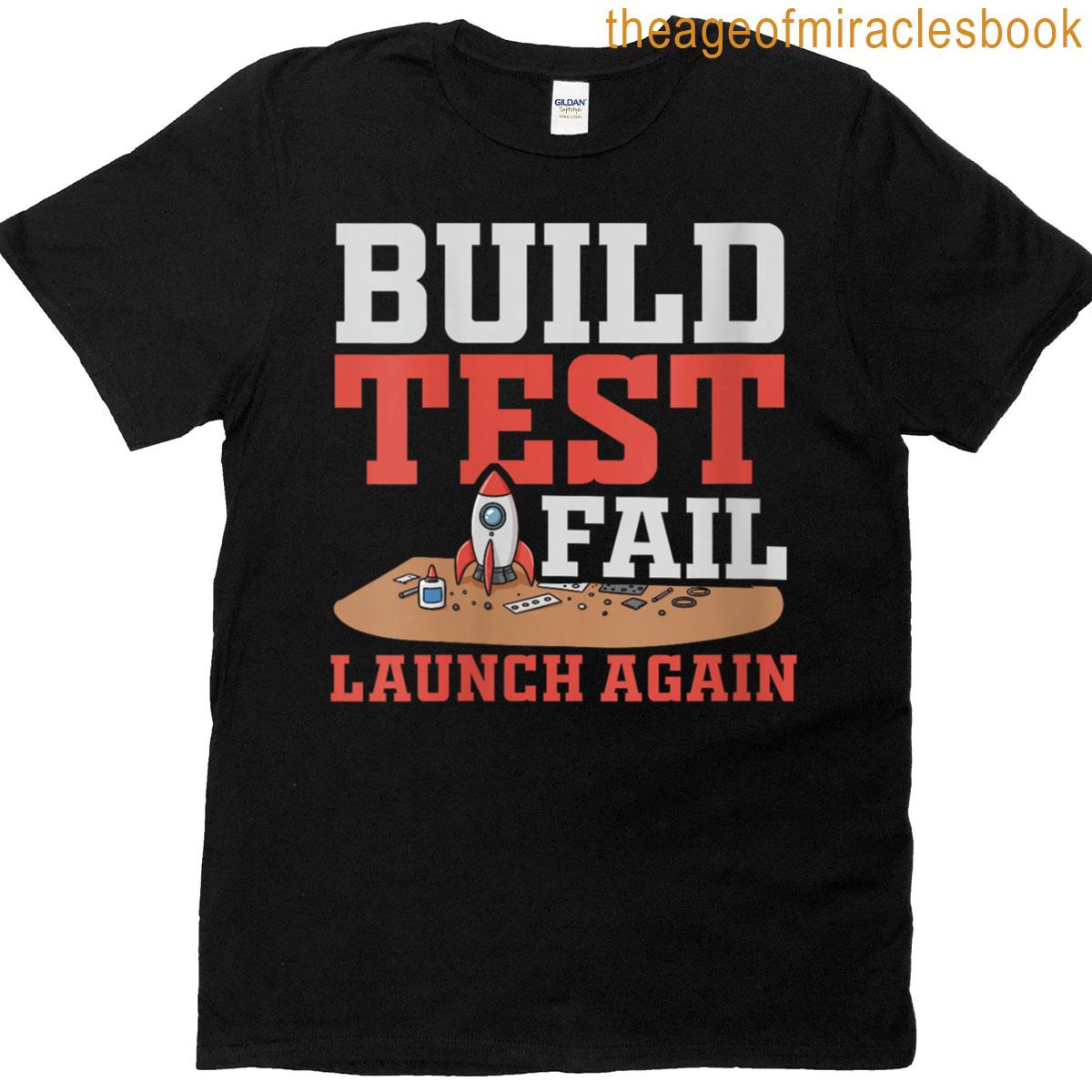 Womens Countdown Complete Lift-off Achieved Model Rocket Launch T-shirt