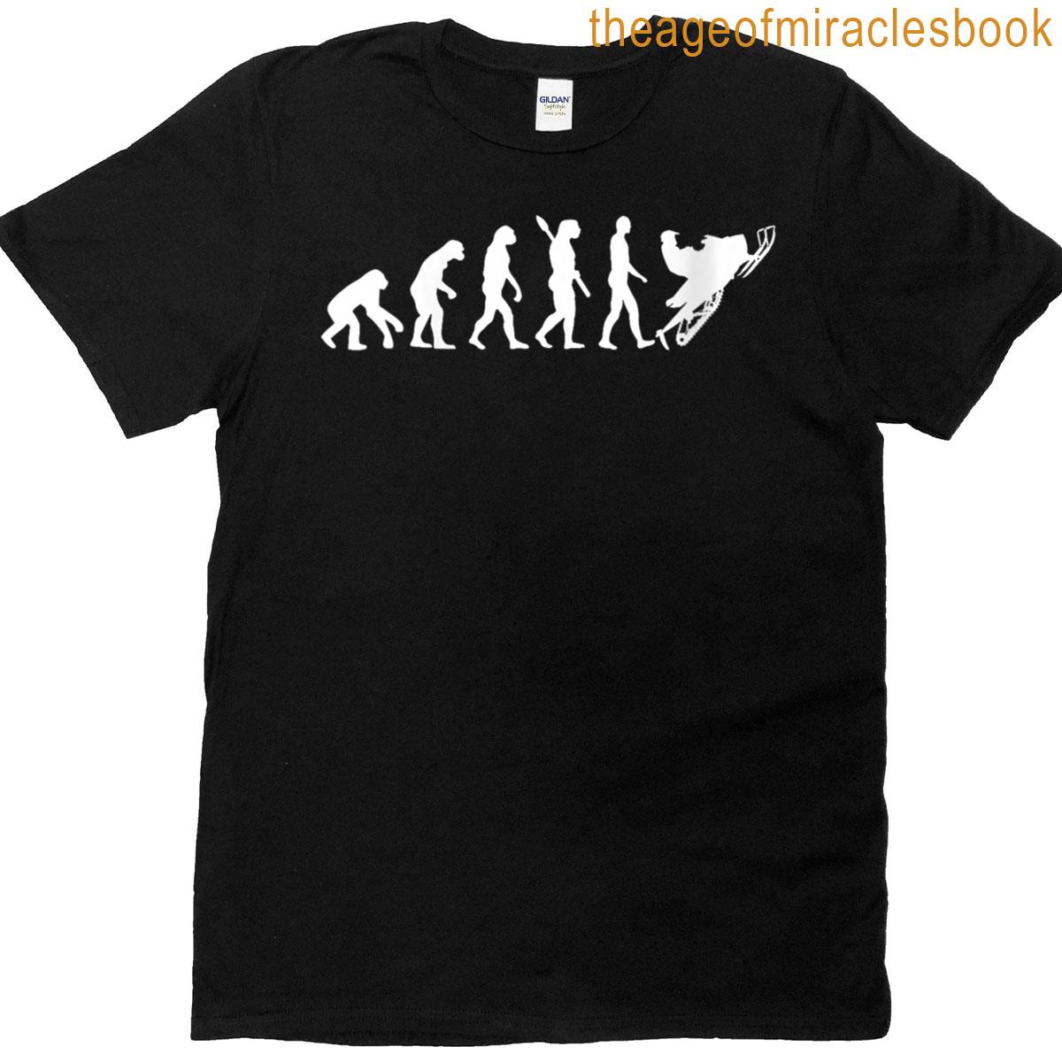 Womens Snowmobile Evolution Funny Rider Legend Winter Adventure T-shirt