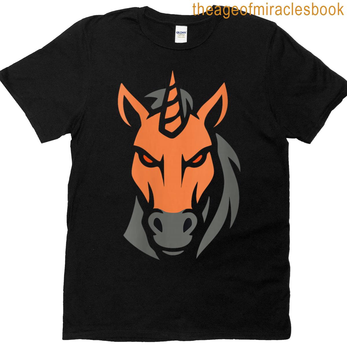 Womens Unicorn Head Fantasy T-shirt